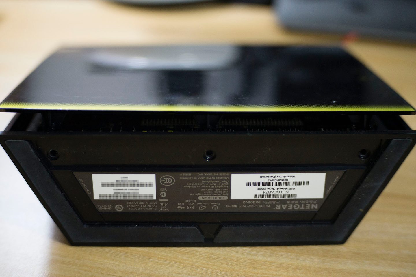 After prying it open, you can lift off this panel.